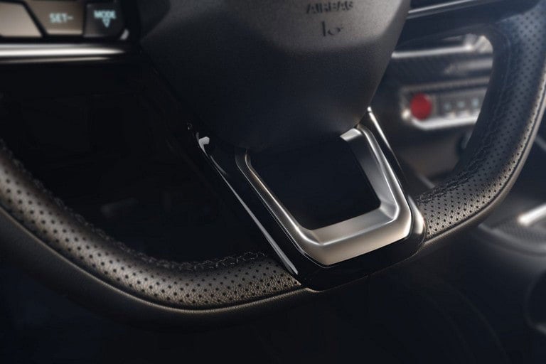 2024 Ford Mustang® model interior showing the flat-bottom steering wheel | Freeport Ford in Freeport IL