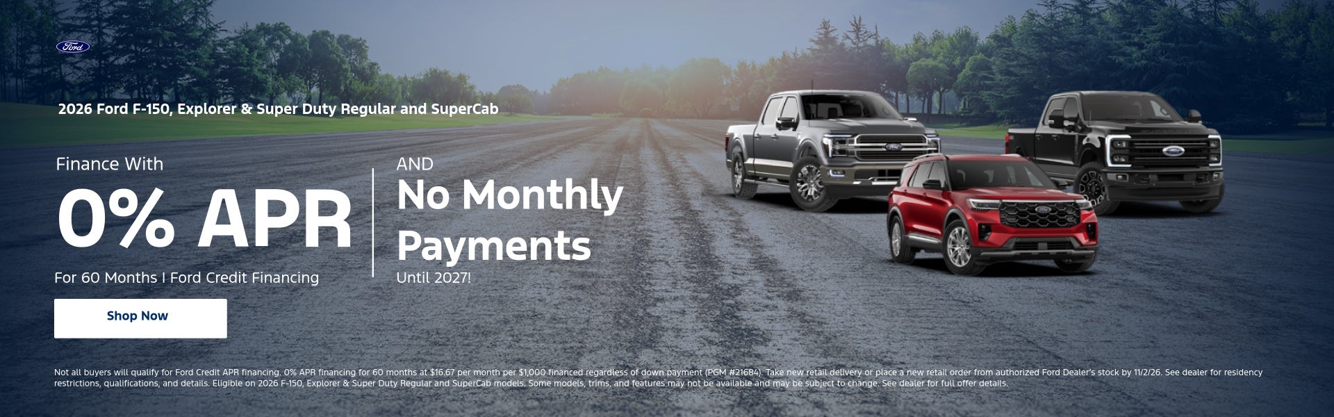 0% APR for 60 Months