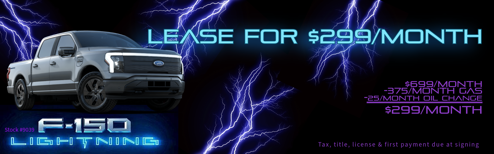 F-150 Lightning, Lease for $299 per Month, 